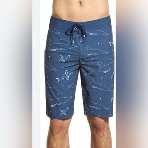 Travis Mathew River Dog Water Repellent Stretch Board Shorts